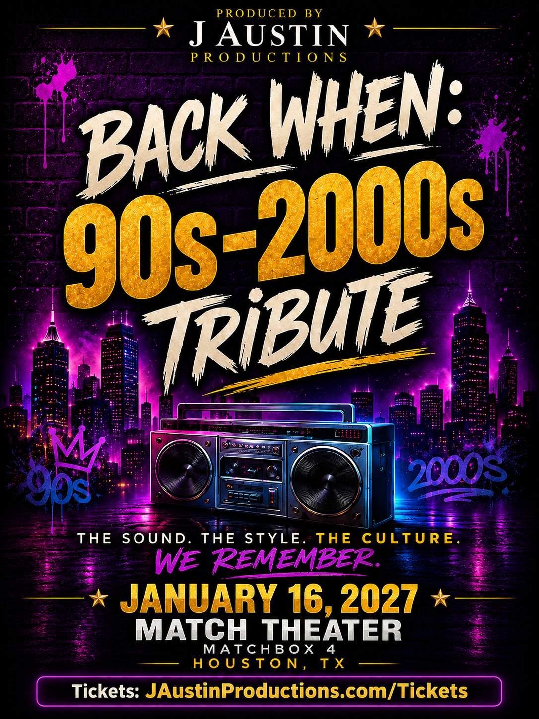 Back When — January 16, 2027 at MATCH Theater, Matchbox 4