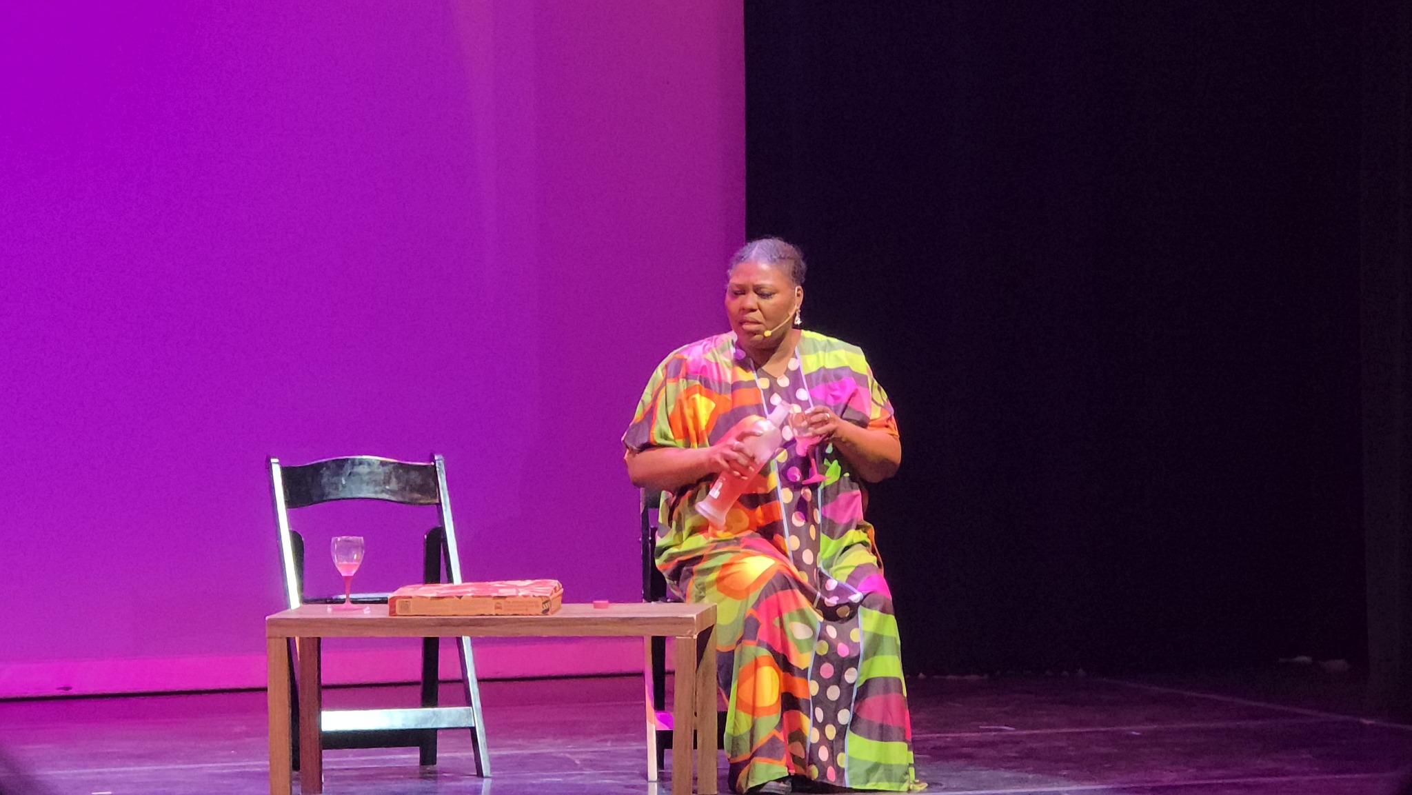 Live stage performance in colorful dress